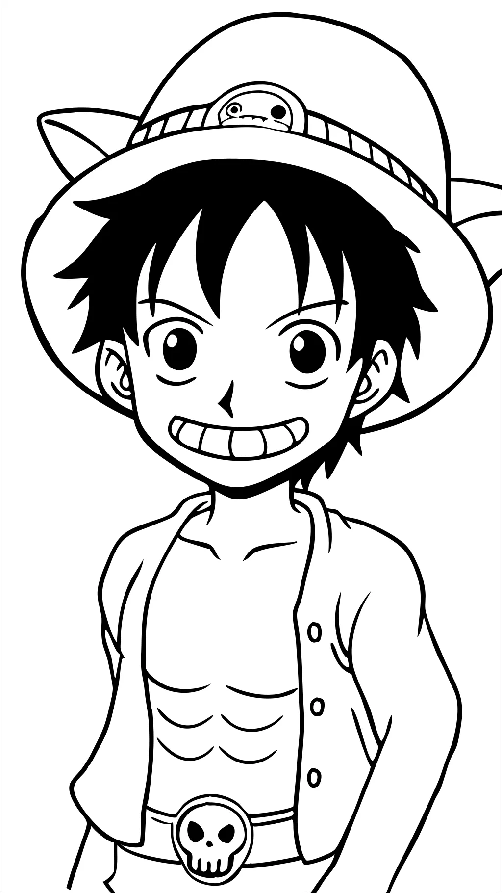 páginas para colorear luffy